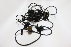 LED-2BLR-10M-20Е27-240V-BL Гирлянда Белт-лайт IP65, 10м, черные провод и 20 патронов Е27. Neo-Neon