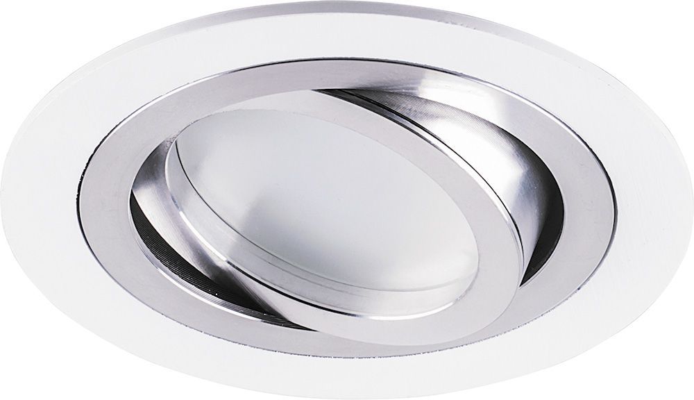 Светильник потолочный встраиваемый, MR16 G5.3, белый-хром DL2811 излив для ванны cezares leaf хром leaf sc 01