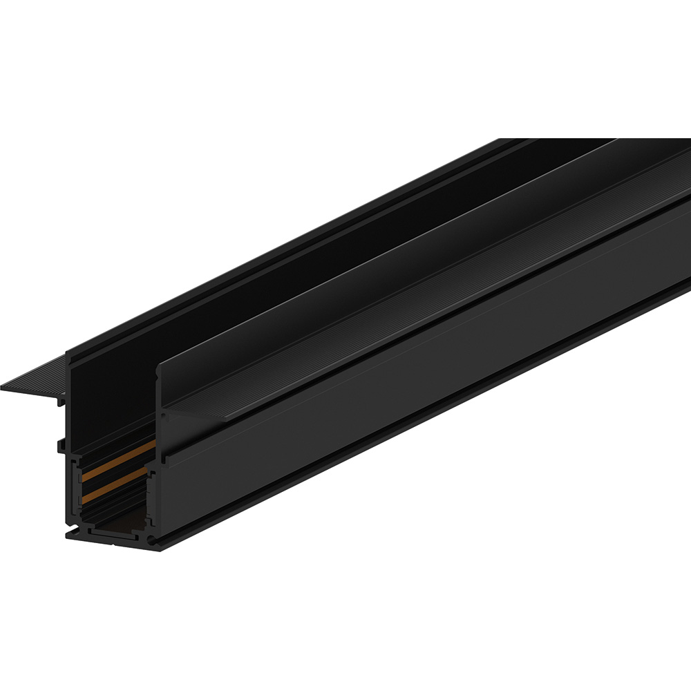 Шинопровод для низковольтных трековых светильников, черный, 2м, встраиваемый CABM1001 основание для трековых однофазных светильников crystal lux