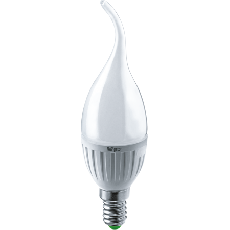 Лампа светодиодная LED 5Вт Е14 230В 4000К NLL-P-FC37-5-230-4K-E14-FR свеча на ветру матовая