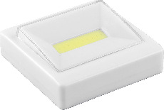 Светодиодный светильник-кнопка 1LED 3W (3*AAA в комплект не входят), 87*87мм, белый, FN1206