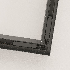 Угловой коннектор S35 накладной черный, TRA004CL-21B