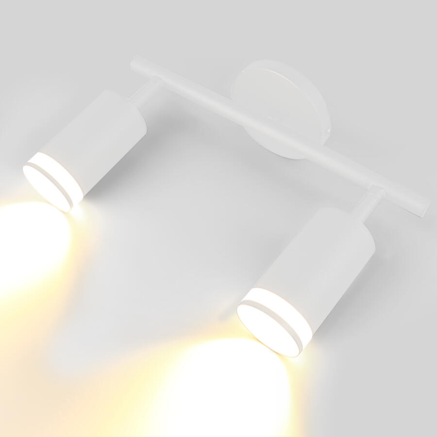 Спот на основании GWL-2GU10-M-IP20 Двойной Белый С боковым рассеивателем Башня