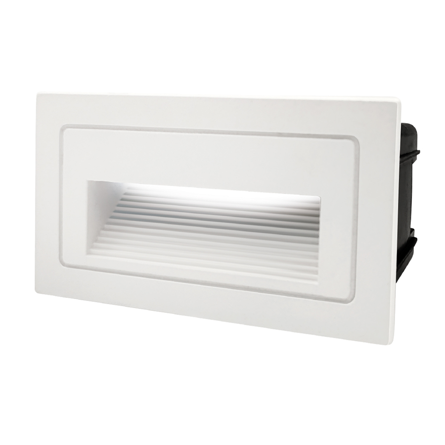 Светильник для ступеней 3Вт 5000К Металл Белый Прямоугольный General GSTL-S1-3BT-5K 861₽