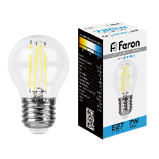 Лампа светодиодная Feron LB-52 Шарик E27 7W 6400K