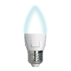 Лампа светодиодная Uniel E27 7W 4000K матовая LED-C37 7W/NW/E27/FR PLP01WH UL-00002412