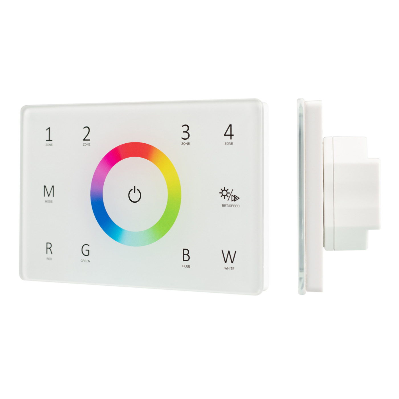 Панель Sens SMART-P85-RGBW White (230V, 4 зоны, 2.4G) (Arlight, IP20 Пластик, 5 лет) усилитель smart rgbw 12 60v 4x5a arlight