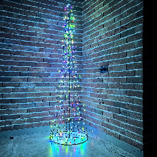 Светодиодная фигура «Рождественская Ель» Разноцветная с Динамикой 24B, 346LED, IP44