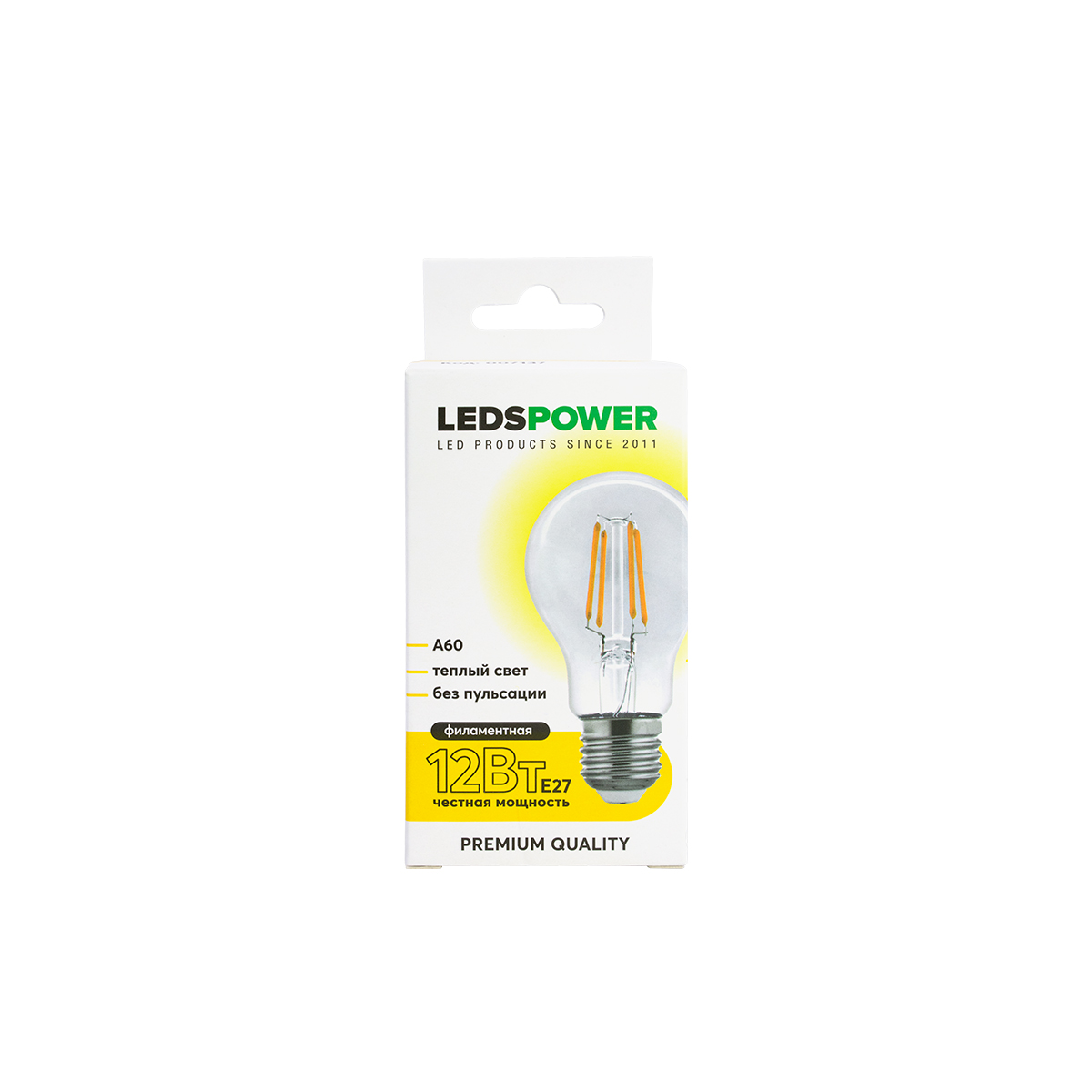 Светодиодная лампа LEDS POWER Filament A60 E27 12Вт 3000К 007137 1144₽