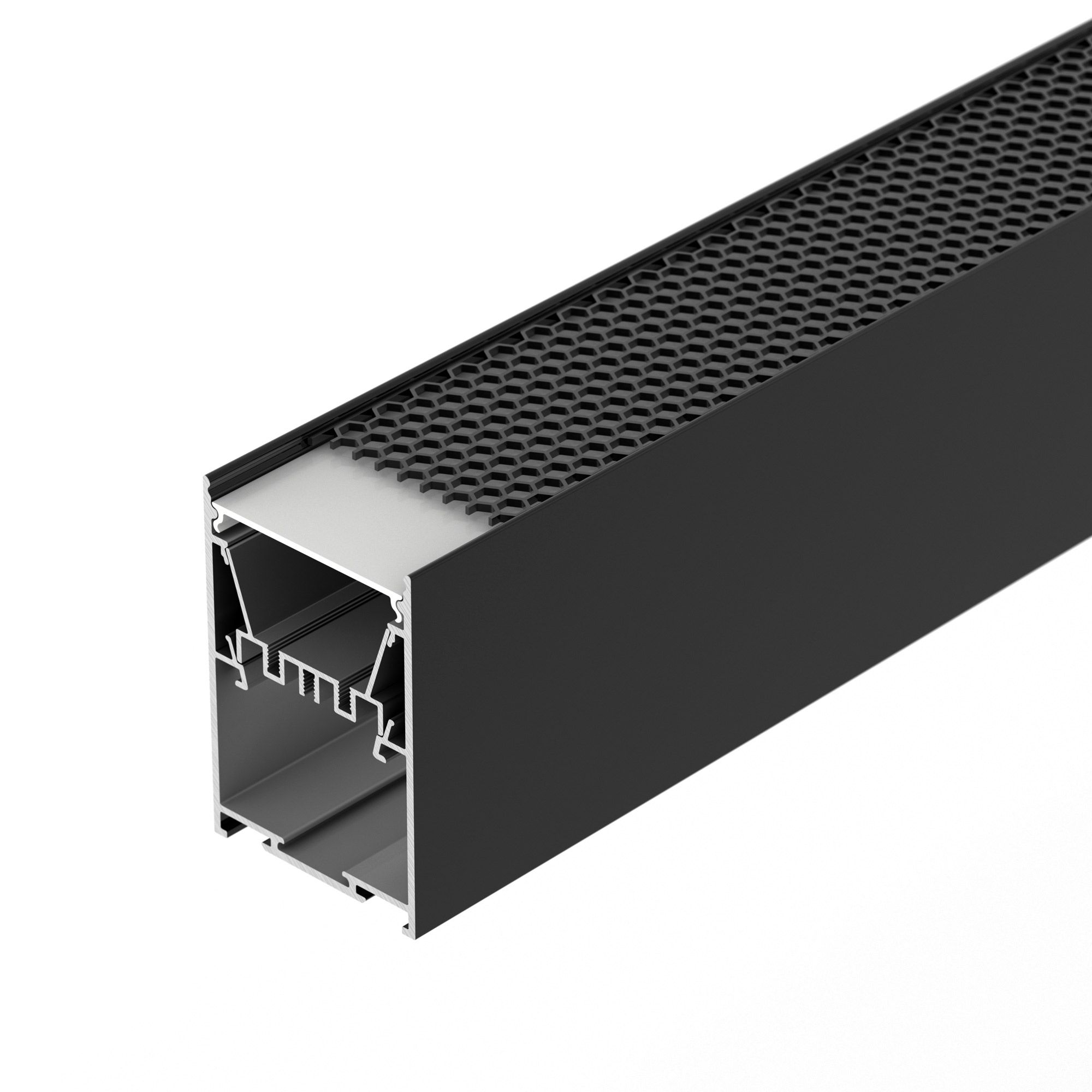 Профиль LINE-5075-HONEYCOMB-2000 BLACK (Arlight, Алюминий) соединитель профиля sl line 25100 dual arlight металл