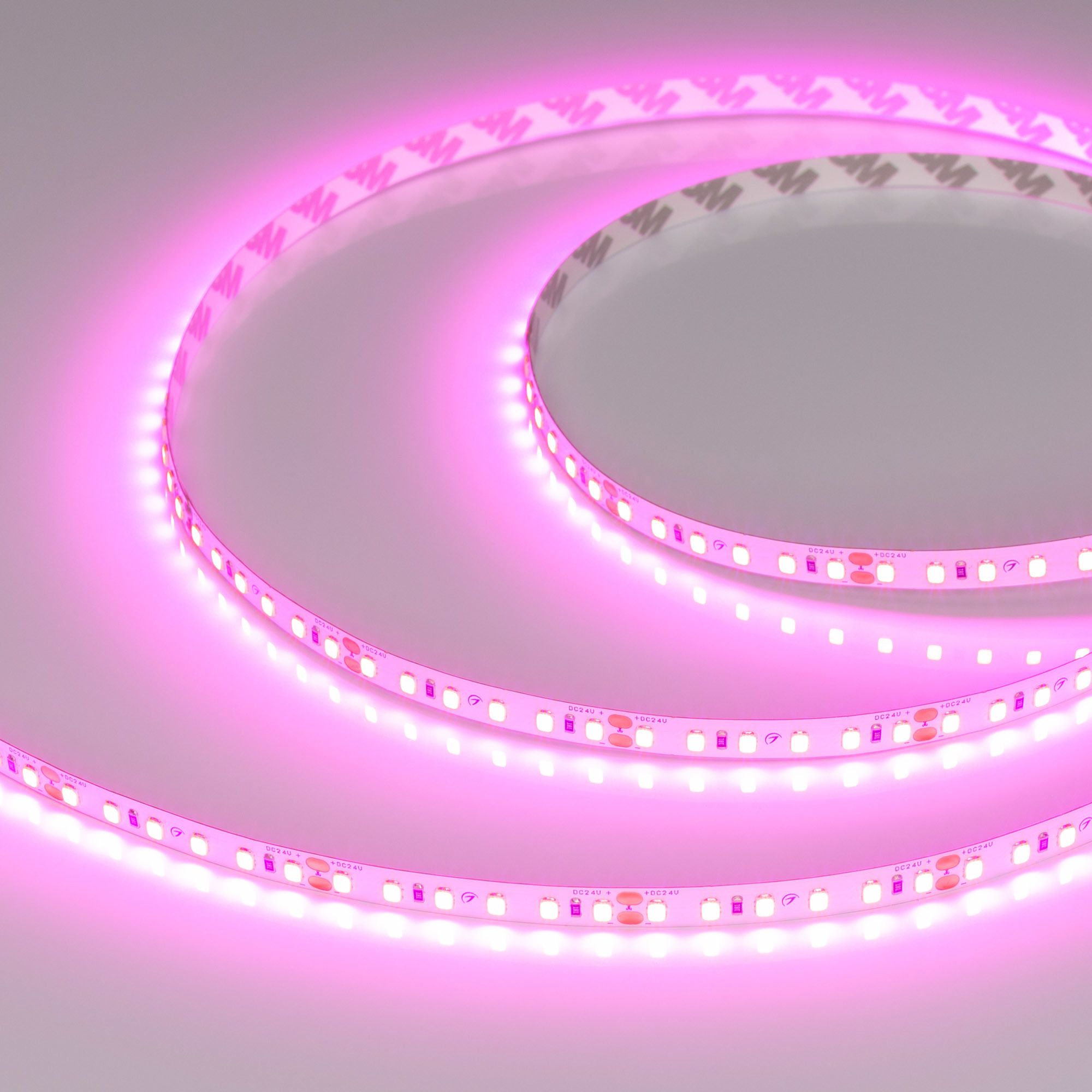 Светодиодная лента RT-A120-8mm 24V Magenta (9.6 W/m, IP20, 2835, 5m) (Arlight, -) эспандер лента onlytop эластичная с захватами 90х4 см розовый