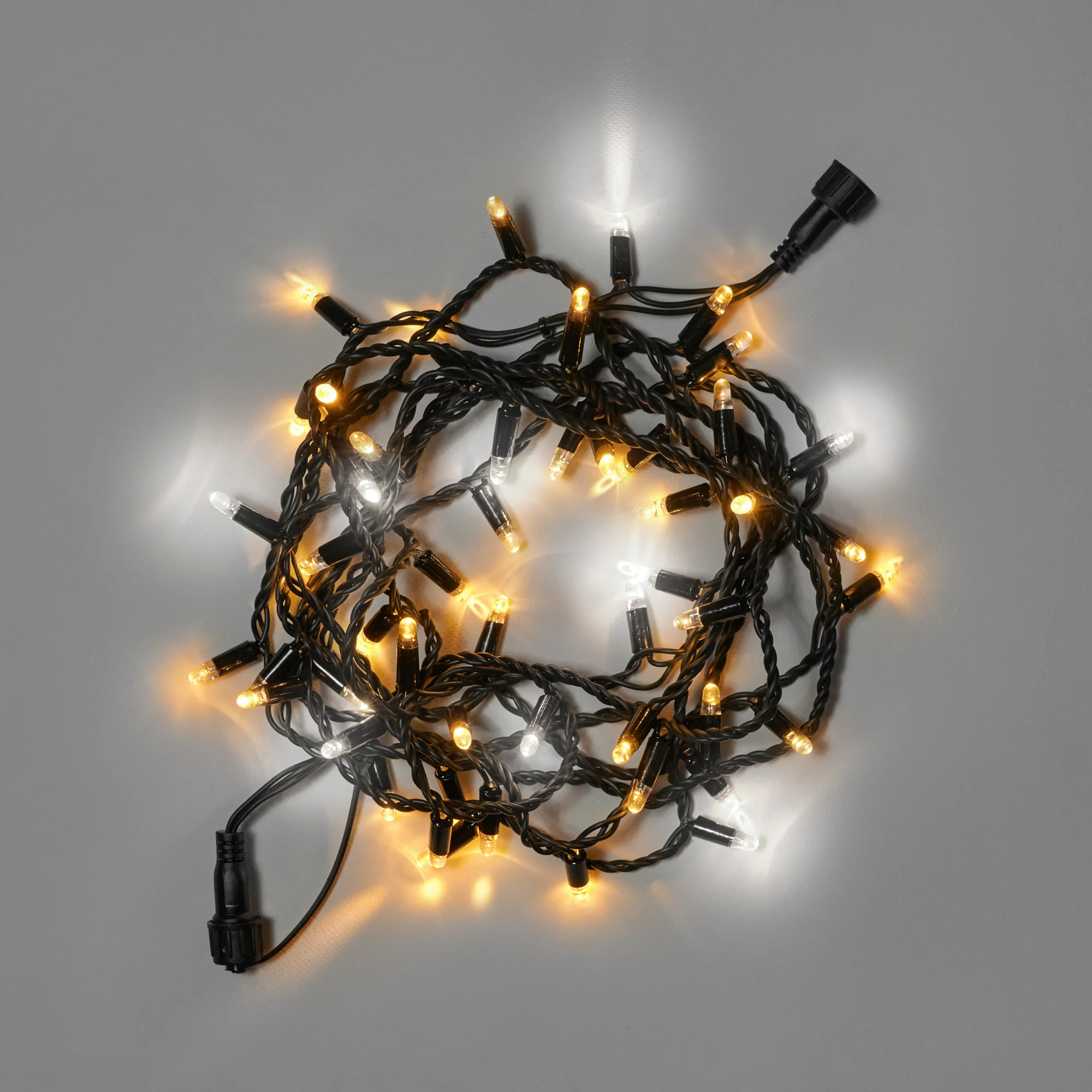 Светодиодная гирлянда INOXHUB Нить 10м 100 LED соединяемая с мерцанием 24В IP65 чёрный резиновый провод 23мм ТЁПЛАЯ БЕЛАЯ 3160₽