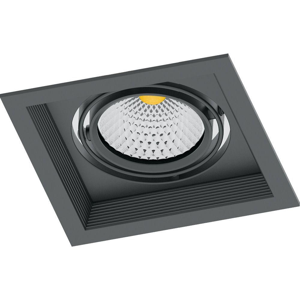 Светильник карданный светодиодный 1x20W 1800 Lm, 4000К, 35 градусов, черный, AL201 с драйвером и клеммой в комплекте комплект светодиодного видеосигнала andoer rgb