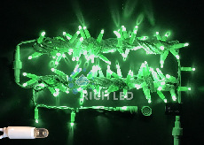 Светодиодная гирлянда Rich LED 10 м, 100 LED, 220 В, соединяемая, влагозащитный колпачок, зеленая, белый провод, RL-S10C-220V-CW/G