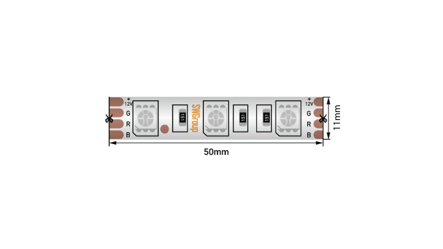 Лента светодиодная SWG SWG560 SWG560-12-144-RGB-66-M 3120₽