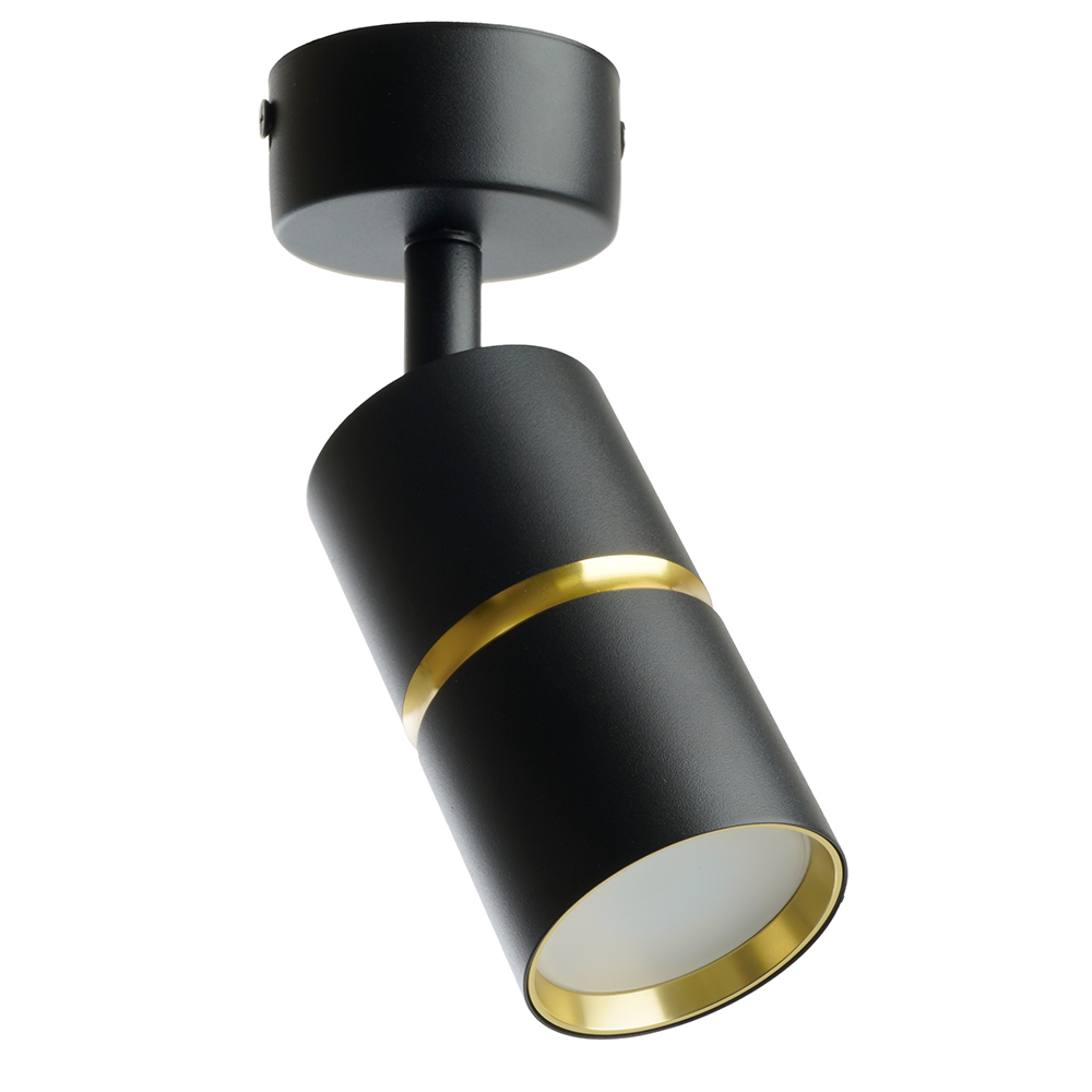 Светильник Feron ML1861 ZEN настенно-потолочный под лампу GU10, чёрный, золото светильник pinto gold 3x60вт e27 чёрный