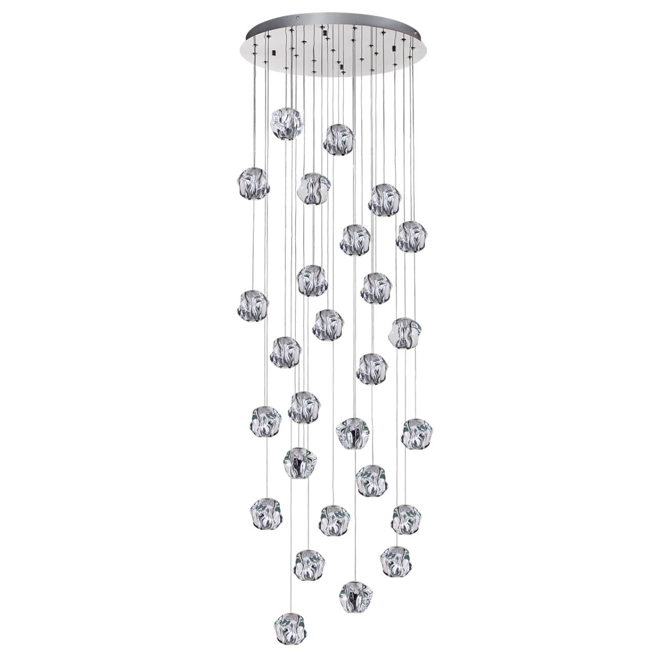 5084/120L L-VISION ODL25 553 хром/прозрачный/металл/акрил Люстра каскадная LED 120W 4000K 6000Лм JEMSTONE