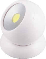 Светодиодный поворотный светильник 1LED 3W (3*AAA в комплект не входят), 75*80мм, белый, FN1209