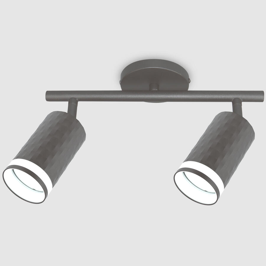 Спот на основании GWL-2GU10-M-IP20 Двойной Графит с боковым рассеивателем Кирпич 2304₽
