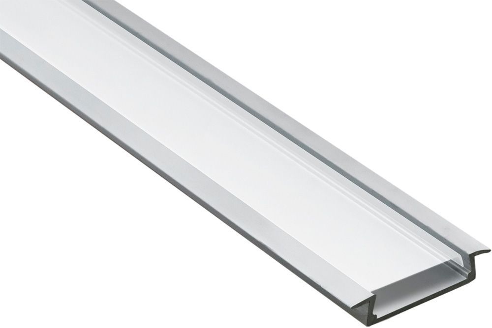Профиль алюминиевый встраиваемый широкий, серебро, CAB252 люверсы 35 мм серебро 10 шт