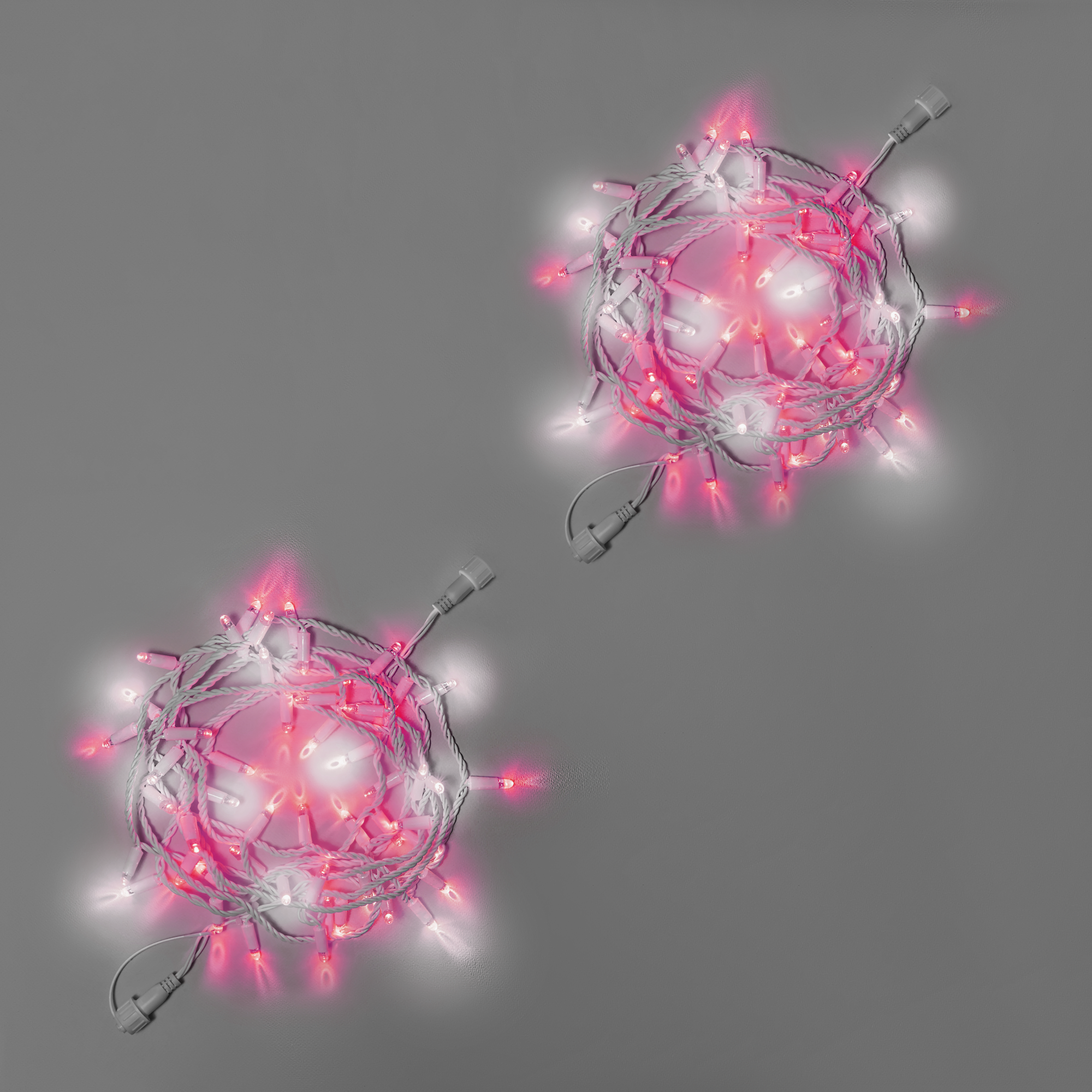 Светодиодная гирлянда INOXHUB Нить 10м 100 LED соединяемая с мерцанием 220В IP65 белый резиновый провод 23мм РОЗОВАЯ 3045₽