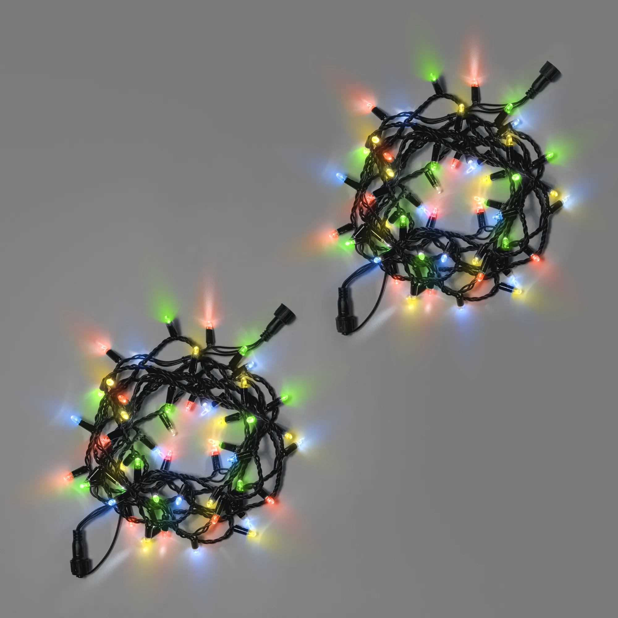 Нить 10м 100 LED соединяемая с мерцанием 220В IP65 чёрный резиновый провод 33мм МУЛЬТИ 3425₽