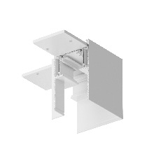 Коннектор угловой Gravity накладной белый TRX010CL-21W