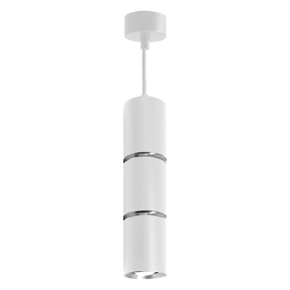 Светильник потолочный Feron ML1868 Barrel ZEN levitation на подвесе MR16 35W 230V, белый, хром, 55*180 брелок для ключей cartage кость на удачу хром
