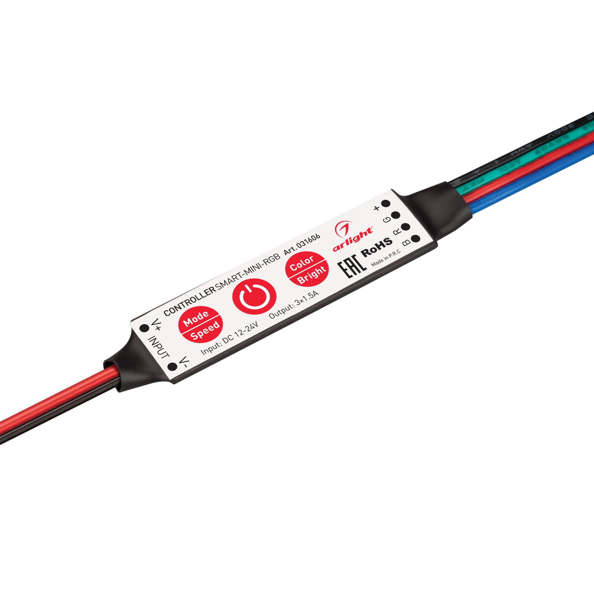 Контроллер SMART-MINI-RGB (12-24V, 3x1.5A) (Arlight, IP20 Пластик, 5 лет) 50pcs sra 05vdc cl sra 12vdc cl sra 24vdc cl power relays 5v 12v 24v 20a 5pin 5 pin dc mini power relay