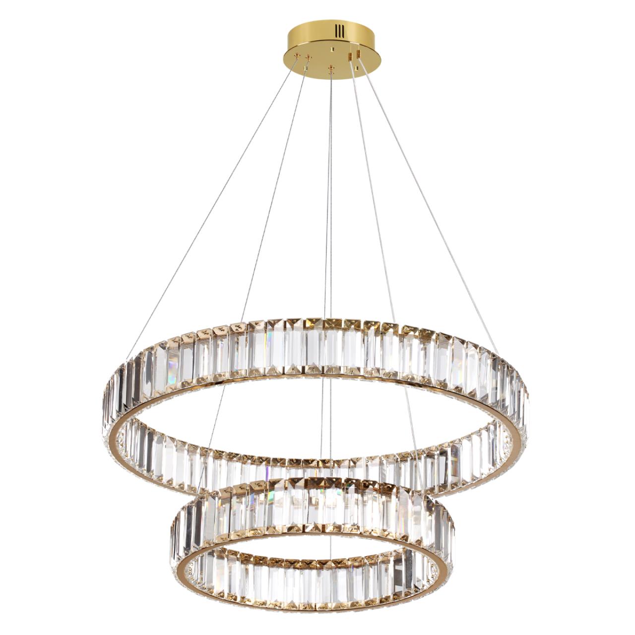 501560L L-VISION ODL23 607 золотойпрозрачный металлхрусталь Люстра LED 60W 4000K 6000Лм VEKIA 74246₽