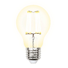 Лампа светодиодная филаментная Uniel E27 10W 3000K прозрачная LED-A60-10W/WW/E27/CL PLS02WH UL-00002625