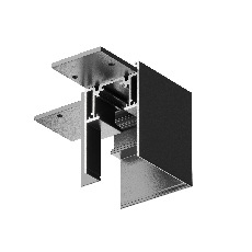 Угловой коннектор Gravity накладной черный TRX010CL-21B