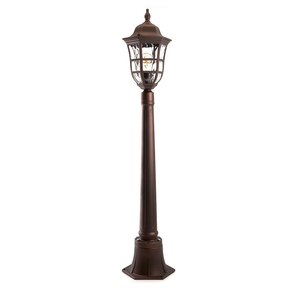 Светильник садово-парковый, 60W 230V IP44 коричневый, PL696 подсвечник избушка 16 5x17 см коричневый
