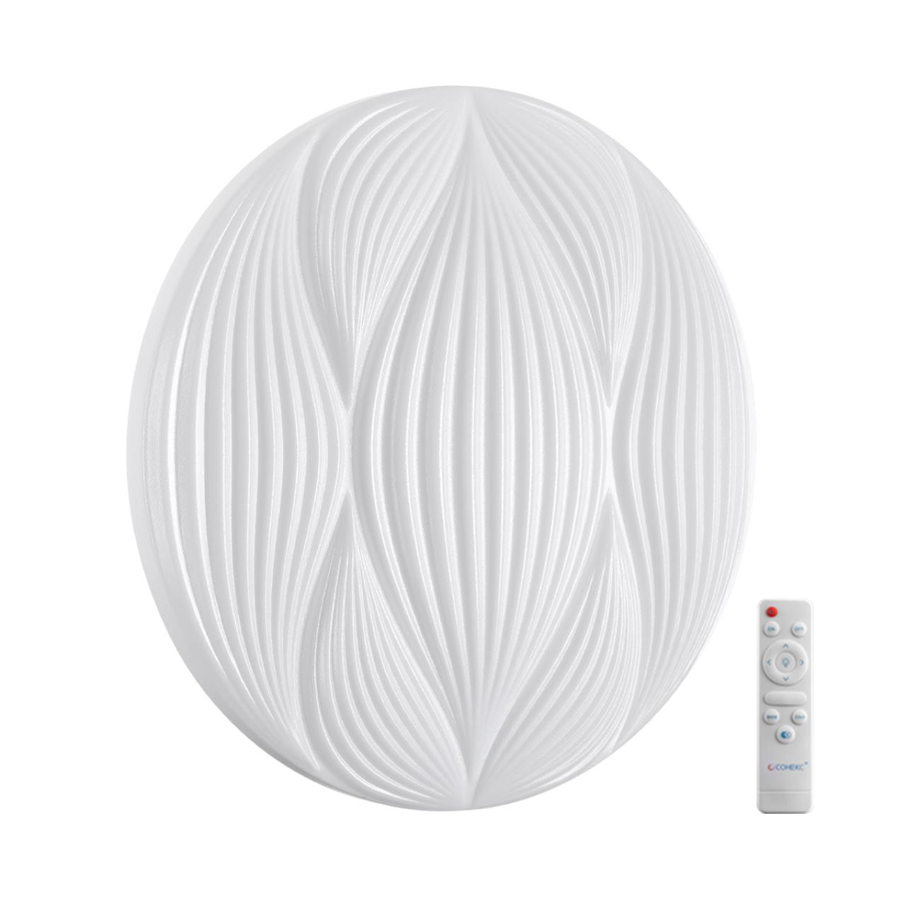 7686/DL PALE SN 156 Светильник пластик/белый LED 48Вт 3000-6000К D380 IP43 пульт ДУ HIMAR