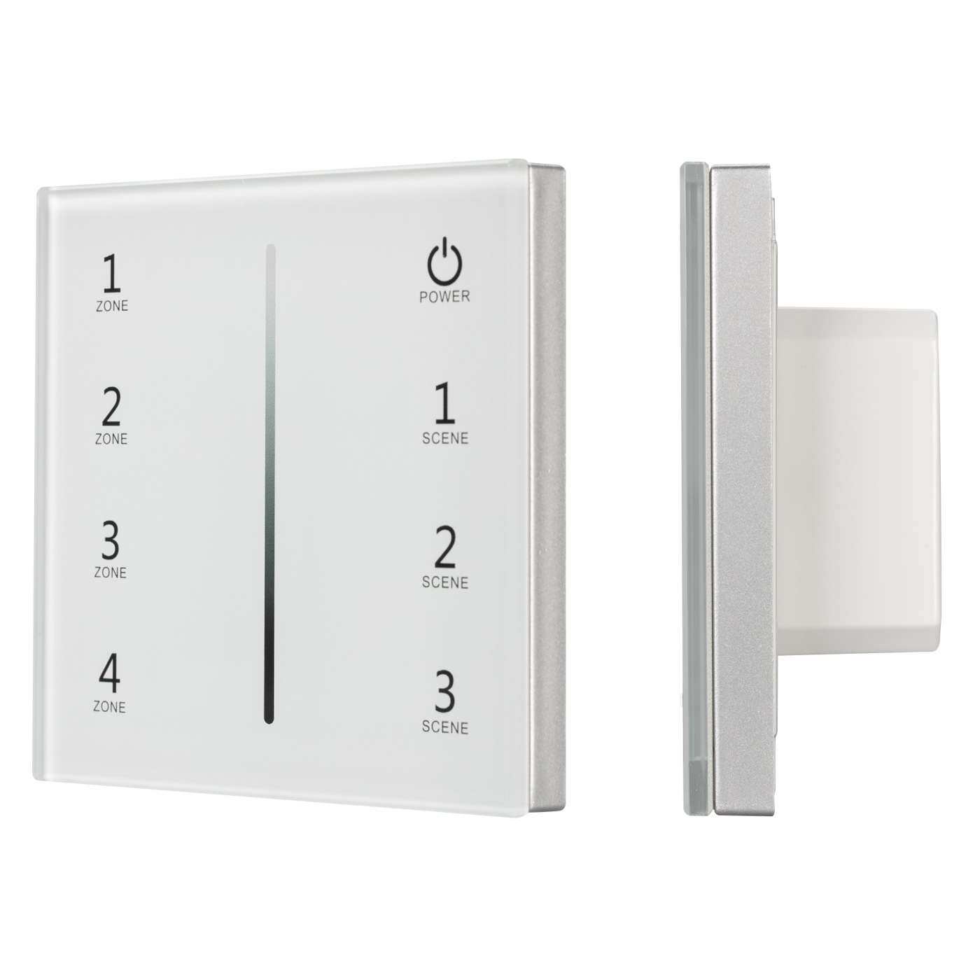 Панель Sens SMART-P29-DIM White (230V, 4 зоны, 2.4G) (Arlight, IP20 Пластик, 5 лет) дверь для бани и сауны стеклянная бронза размер коробки 190 × 70 см 6 мм 2 петли