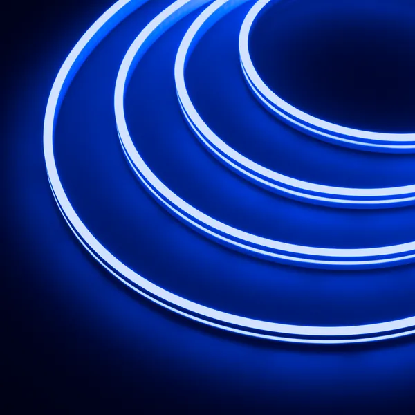Купить Светодиодная лента герметичная MOONLIGHT-SIDE-A168-4x10mm 24V Blue (7.2 W/m, IP65, 5m, wire x2) (Arlight, Силикон), 038314