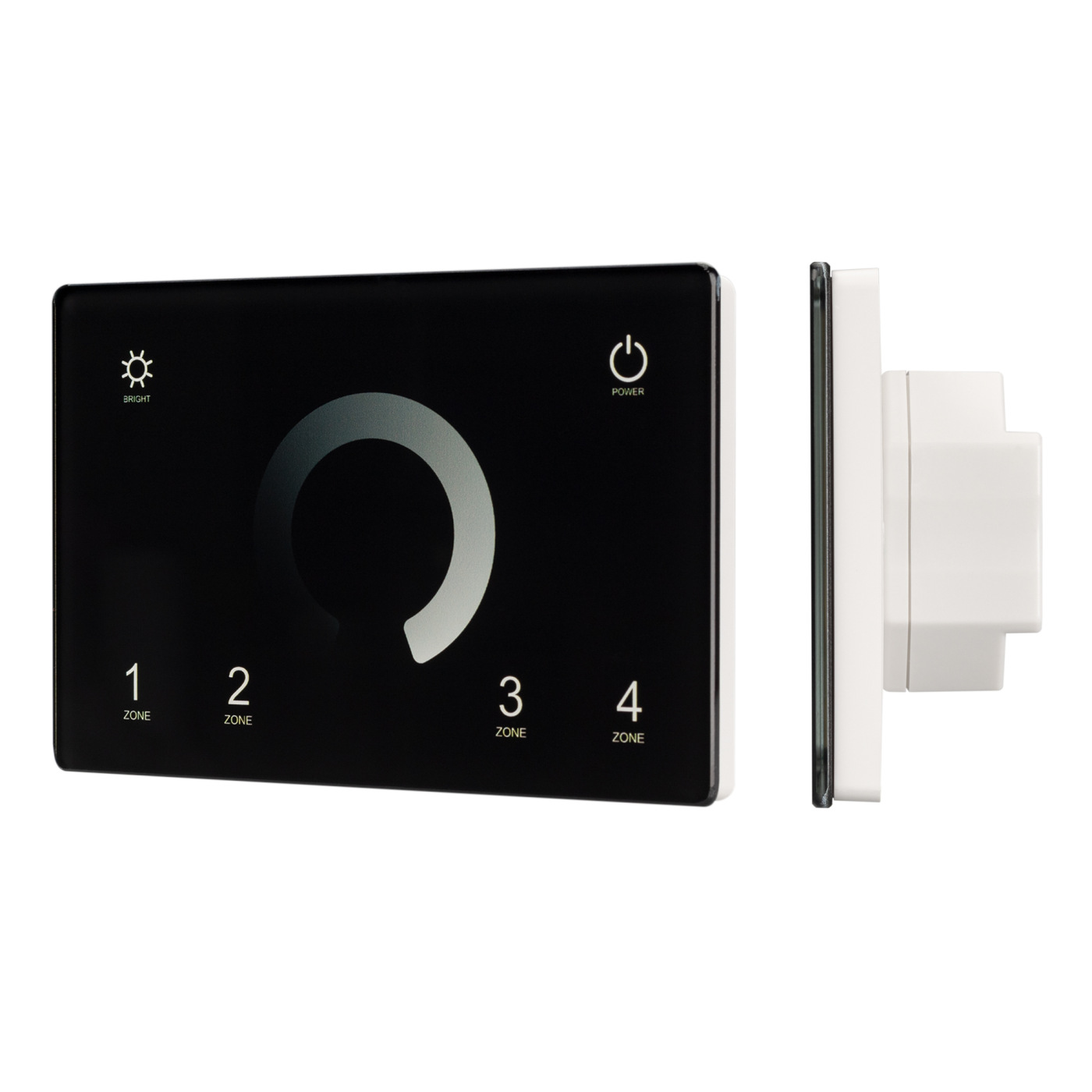 Панель Sens SMART-P79-DIM Black (230V, 4 зоны, 2.4G) (Arlight, IP20 Пластик, 5 лет) сенсорная панель xiaomi aqara lumi smart scene panel switch s1 white zncjmb14lm