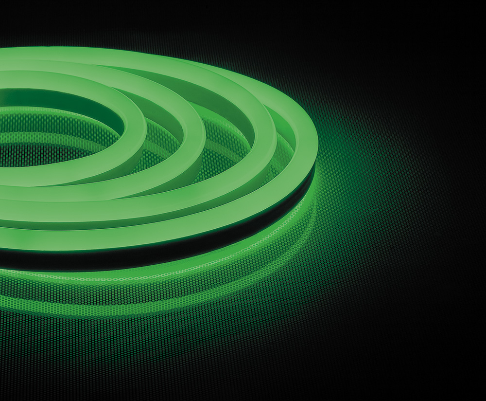 Cветодиодная LED лента Feron LS720 неоновая, 120SMD(2835)/м 9.6Вт/м 50м IP67 220V зеленый лента бордюрная протэкт 30м х15 см зеленый