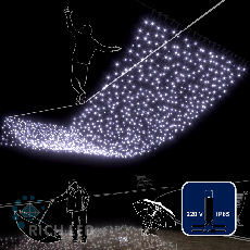 Светодиодный занавес, 74 Ватт, IP54, 200x600, провод Черный, RL-C2*6-CB/W