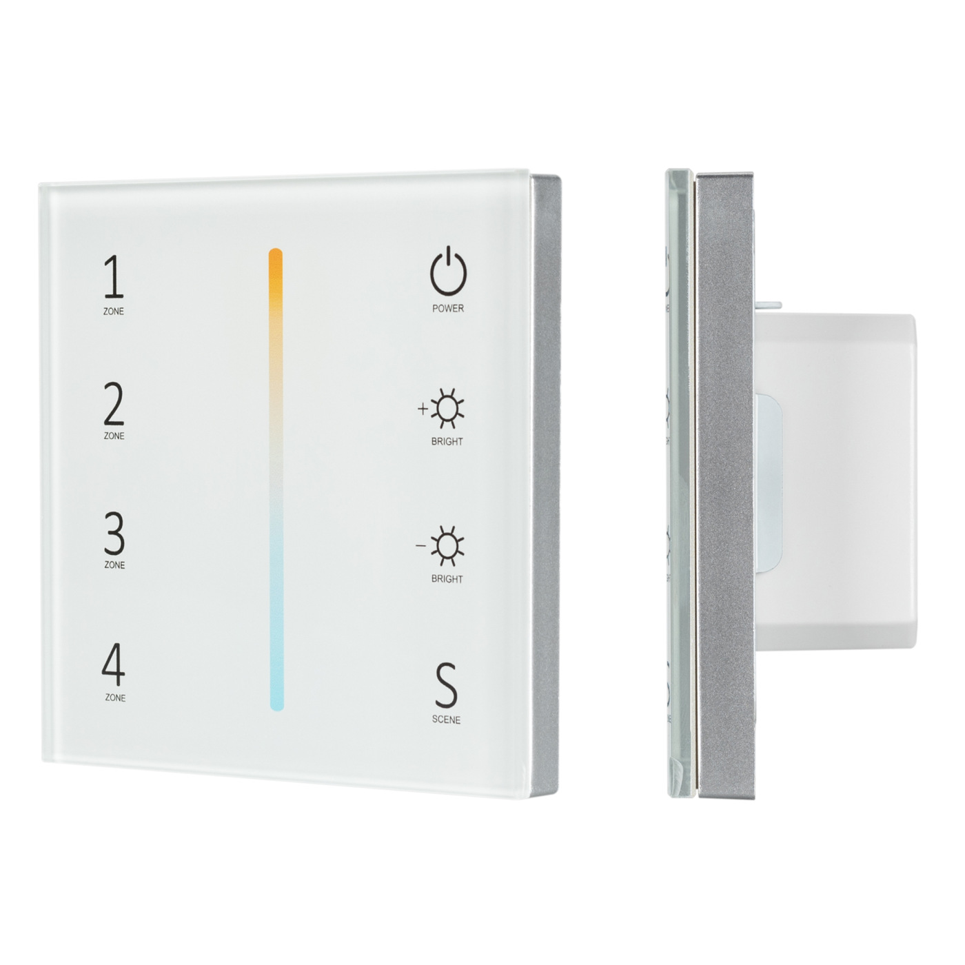 Панель Sens SMART-P38-MIX White (230V, 4 зоны, 2.4G) (Arlight, IP20 Пластик, 5 лет) дверь стеклянная мишки размер коробки 190 × 70 см 6 мм правая круглая ручка бронза
