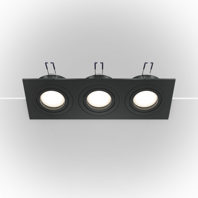 Встраиваемый светильник Atom DL024-2-03B краска для бровей и ресниц estel профессионал чёрный тон