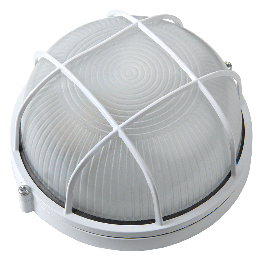 Светильник ЖКХ НПБНПП Е27 General GCF-R-E27-60-IP65 437722 матовый белый с решеткой 707₽