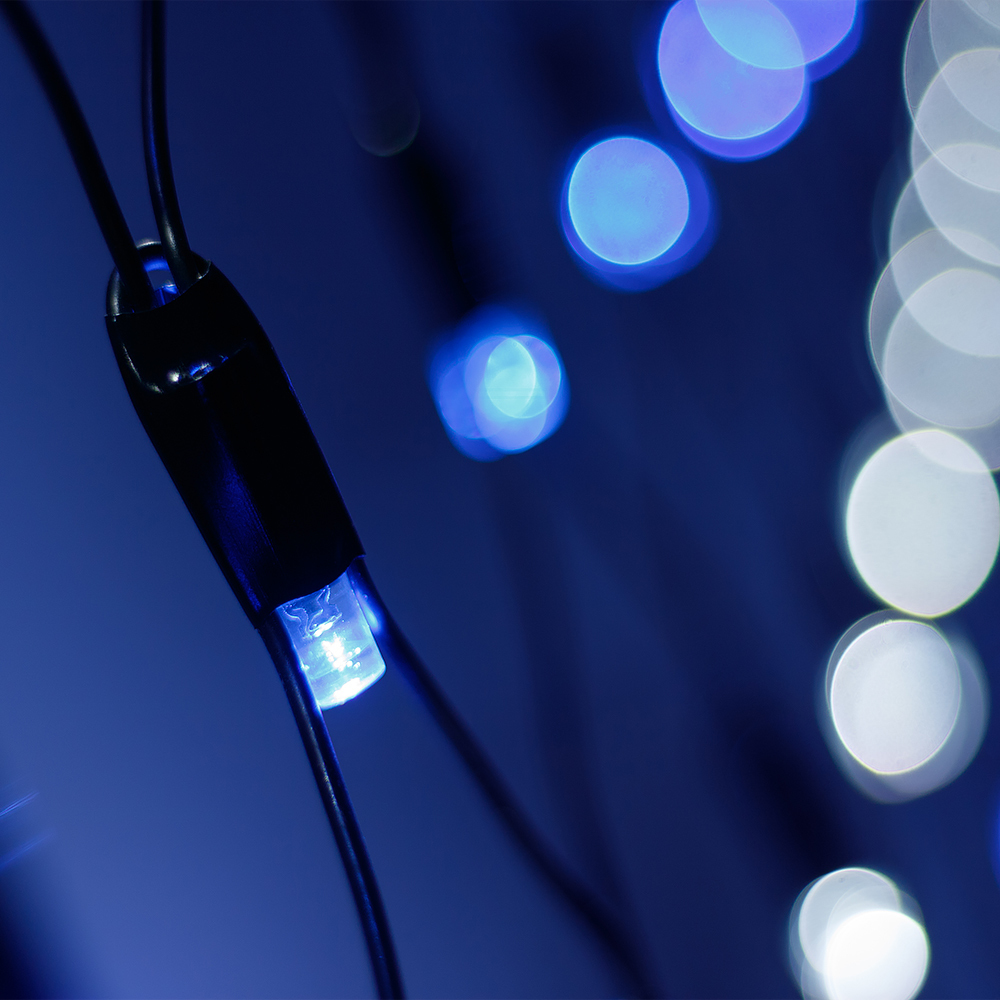 Светодиодная гирлянда ARD-NETLIGHT-CLASSIC-2500x2500-BLACK-432LED White/Blue (230V, 26W) (Ardecoled, IP65) гирлянда neon night сеть 2x1 5m 288 led white blue 215 022