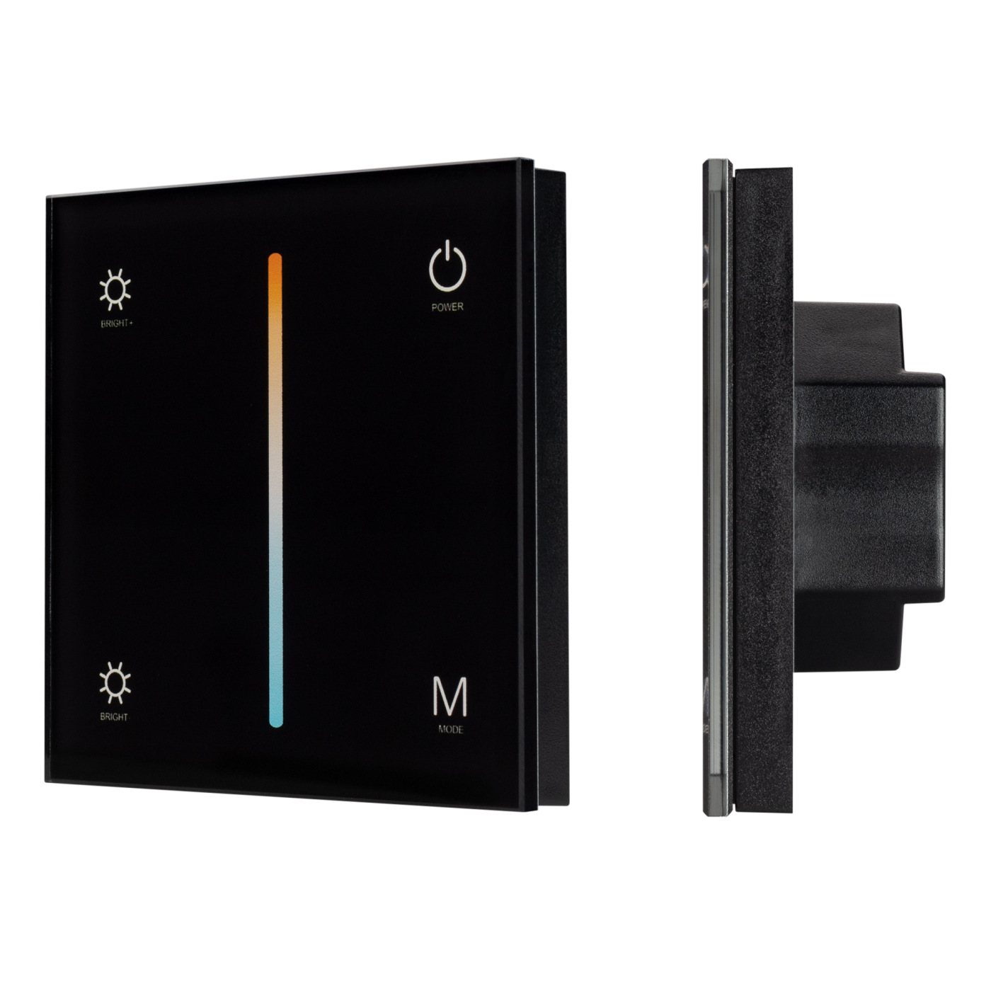 Панель SMART-P21-MIX-G-IN Black (12-24V, 4x3A, Sens, 2.4G) (Arlight, IP20 Пластик, 5 лет) сетевые фильтры isol 8 connect slave iec 2x4 black