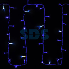 Гирлянда модульная  Дюраплей LED  20м  200 LED  белый каучук , мерцающий Flashing (каждый 5-й диод), Синяя
