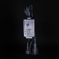 Контроллер для Cиликоновых Нитей 24В с Возможностью Управления, до 600 LED, Провод Черный Каучук, IP65