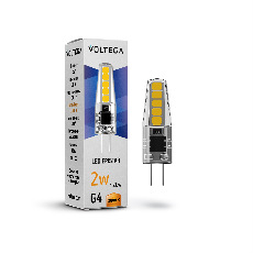 Лампа светодиодная Voltega G4 2W 2800K прозрачная VG9-K1G4warm2W 7144