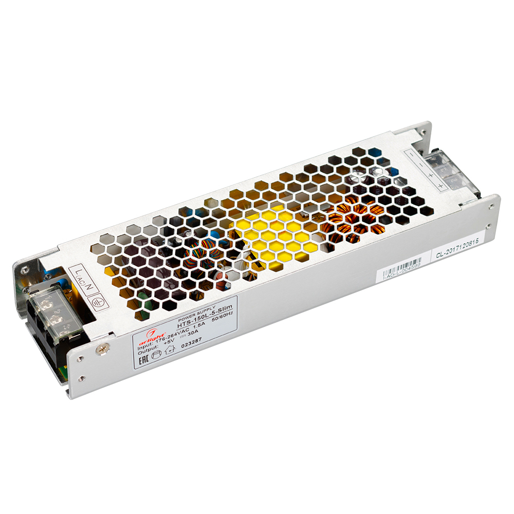 Блок питания HTS-150L-5-Slim (5V, 30A, 150W) (Arlight, IP20 Сетка, 3 года) коммутатор osnovo sw 80802 150w