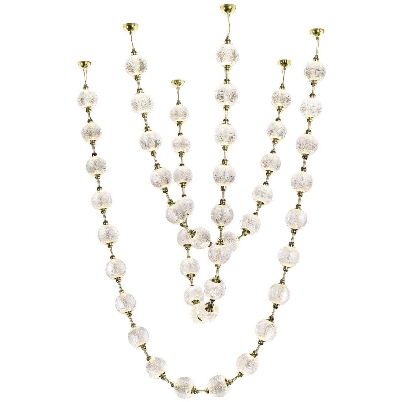 5008192L L-VISION В 3-Х КОРОБКАХ ODL23 593 золотойпрозрачныйметаллакрил Люстра подвесная LED 192W 4000K 9600Лм CRYSTAL 611373₽