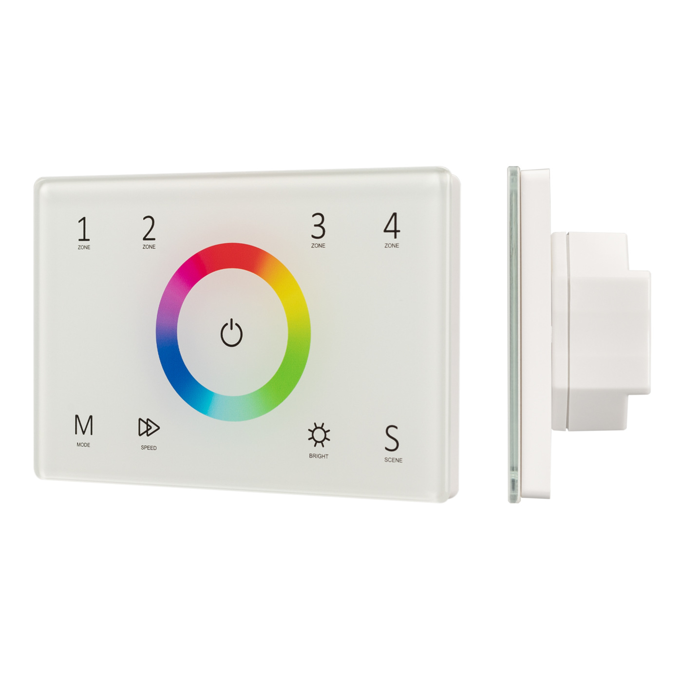 Панель Sens SMART-P83-RGB White (230V, 4 зоны, 2.4G) (Arlight, IP20 Пластик, 5 лет) сенсорная панель xiaomi aqara lumi smart scene panel switch s1 white zncjmb14lm